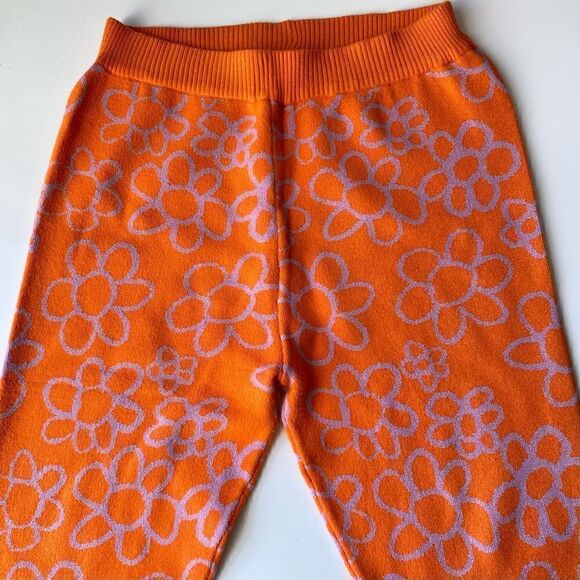 Lazy Oaf Happy fruit salad orange Knit Flares size 10 - Picture 3 of 10